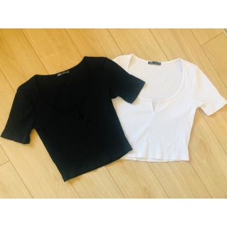ザラ(ZARA)のZARA  トップス(Tシャツ(半袖/袖なし))
