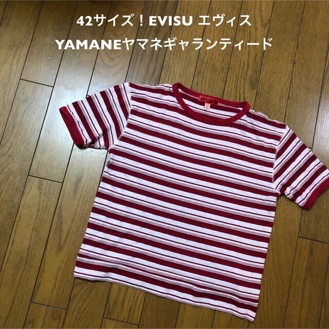 EVISU(エビス)の42サイズ！EVISU エヴィス ヤマネギャランティード古着半袖ボーダーリンガー メンズのトップス(Tシャツ/カットソー(半袖/袖なし))の商品写真
