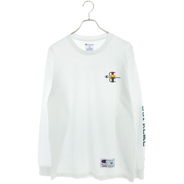 シュプリーム ×チャンピオン/Champion　 17AW Stacked C L/S Tee スタックド長袖カットソー レディース M