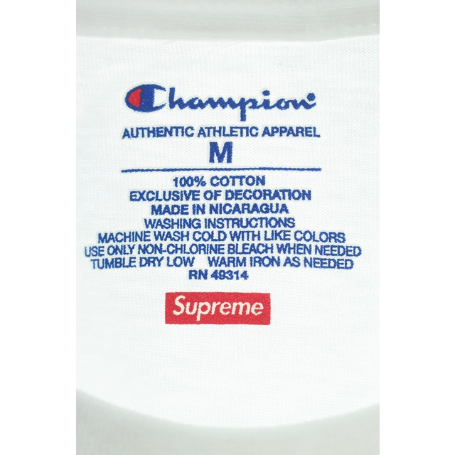 Supreme(シュプリーム)のシュプリーム ×チャンピオン/Champion　 17AW Stacked C L/S Tee スタックド長袖カットソー レディース M レディースのトップス(カットソー(長袖/七分))の商品写真