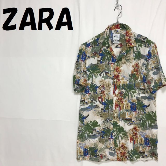 ZARA(ザラ)の【人気】ザラ アロハシャツ 半袖シャツ 柄シャツ マルチカラー サイズS メンズのトップス(シャツ)の商品写真