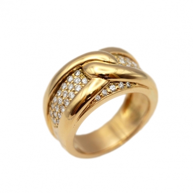 Cartier - 美品 カルティエ ダイヤモンド リング #54 約14号 750 K18YG イエローゴールド レディース 指輪 ジュエリー CARTIER