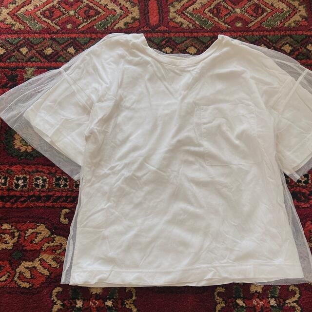 Santa Monica(サンタモニカ)のused チュール付tシャツ レディースのトップス(Tシャツ(半袖/袖なし))の商品写真