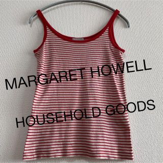 マーガレットハウエル(MARGARET HOWELL)のMARGARET HOWELLコットンシルクレッドタンクトップ(タンクトップ)