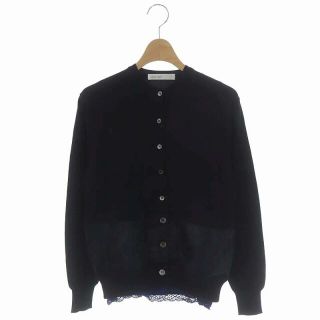 サカイラック(sacai luck)のサカイラック sacai luck レースニットカーディガン 異素材切替 2 黒(カーディガン)