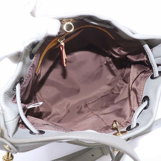 Russet(ラシット)のラシット オールレザーミニショルダーバッグ ハンドバッグ モノグラム グレー 白 レディースのバッグ(ショルダーバッグ)の商品写真