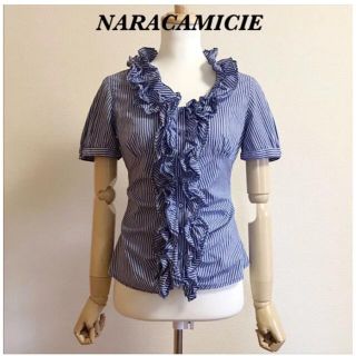 ナラカミーチェ(NARACAMICIE)のNARACAMICIE パフスリーブ フリルブラウス(シャツ/ブラウス(半袖/袖なし))