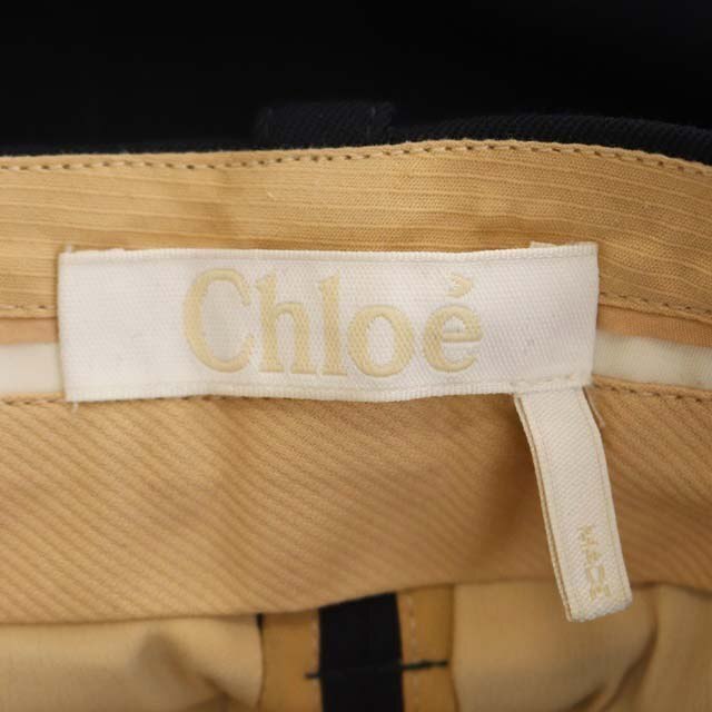 Chloe(クロエ)のクロエ 裾ジップリブパンツ テーパード タック ジッパーフライ デザイン レディースのパンツ(その他)の商品写真