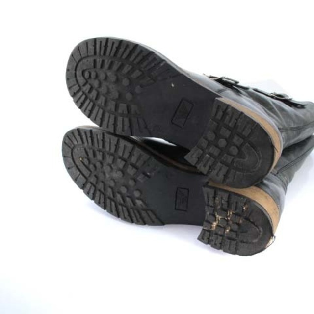Armani(アルマーニ)のアルマーニ ジュニア エンジニアブーツ ベルト レザー 38.5 25cm 黒 メンズの靴/シューズ(ブーツ)の商品写真