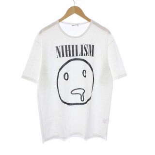 ラッドミュージシャン(LAD MUSICIAN)のラッドミュージシャン 半袖 Tシャツ カットソー プリント 42 S 白(Tシャツ/カットソー(半袖/袖なし))