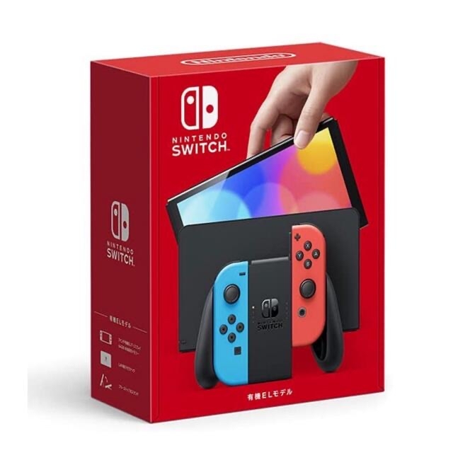 任天堂(ニンテンドウ)のNintendo Switch 有機ELモデル ネオンカラー(1年保証付き) エンタメ/ホビーのゲームソフト/ゲーム機本体(家庭用ゲーム機本体)の商品写真