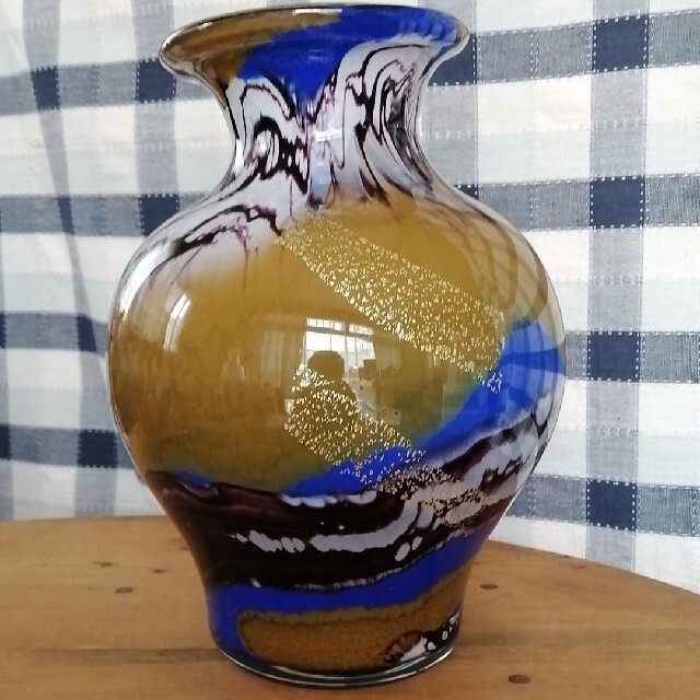 津軽びいどろ　北洋グラス花瓶ガラス工芸品