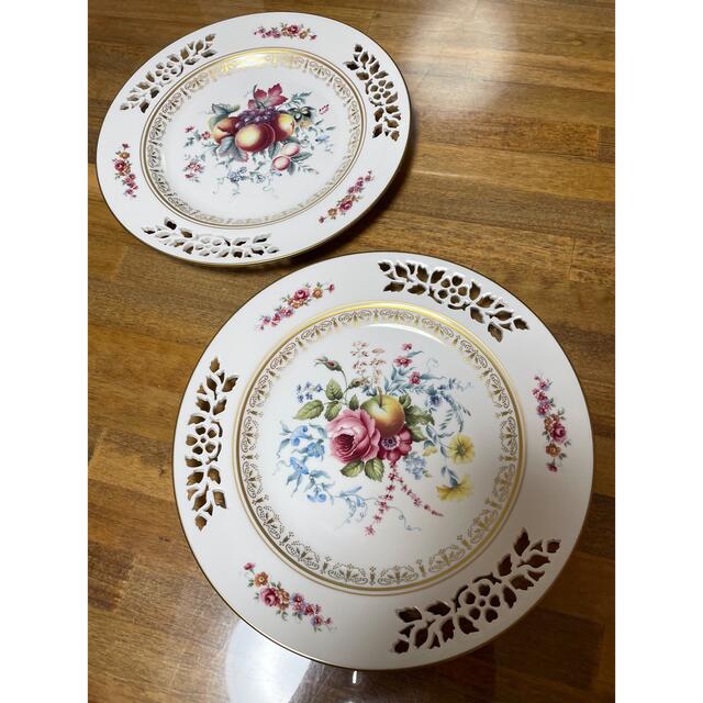 Spode スポード プレート 23cm 2枚 フルーツ 花柄 アンティーク食器