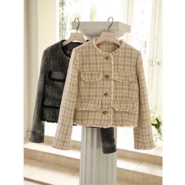 Herlipto Wool-Blend Fancy Tweed Jacket-