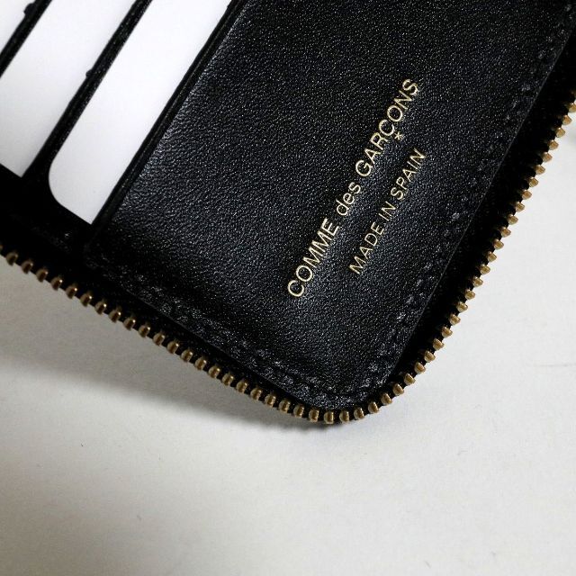 新品 コムデギャルソン ウォレット SA2100EL 財布 レザー ロゴ 黒
