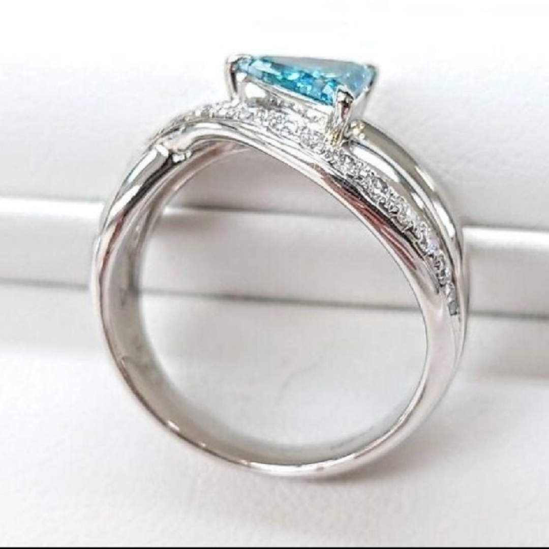 【ソーティング付】トリートブルー トリリアントダイヤモンド リング レディースのアクセサリー(リング(指輪))の商品写真