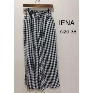 イエナ(IENA)のイエナ IENA パンツ チェック ギンガムチェック 38 ホワイト ブラック(カジュアルパンツ)