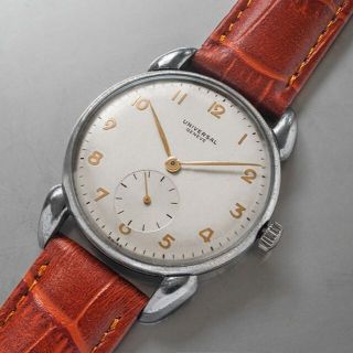 ユニバーサルジュネーブ(UNIVERSAL GENEVE)の(509)稼働美品 ユニバーサル ジュネーブ 手巻き 1949年 全数字文字盤 (腕時計(アナログ))