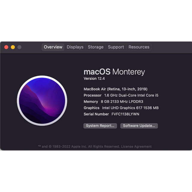 MacBook Air 2019 USキーボード 128GB 7