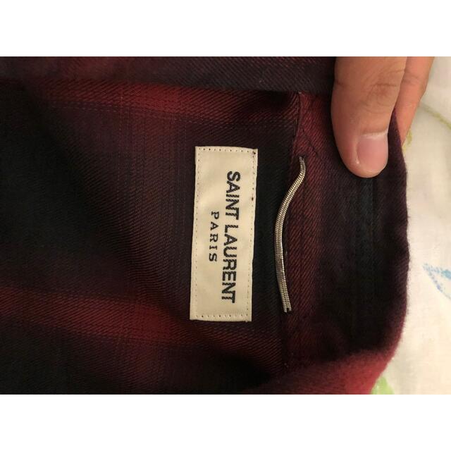 Saint Laurent(サンローラン)のsaint laurent サンローラン  チェックシャツ　XS メンズのトップス(Tシャツ/カットソー(七分/長袖))の商品写真