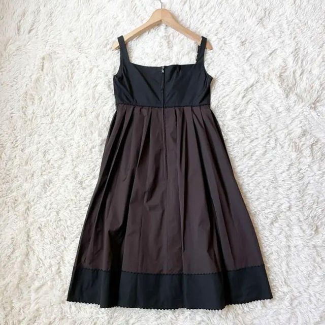 フォクシーニューヨーク✨Aライン ノースリーブワンピース バイカラー