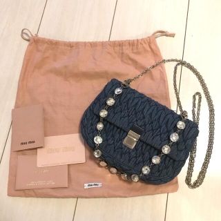 ミュウミュウ(miumiu)の美品☆miumiu デニム　ショルダーバッグ  (ショルダーバッグ)