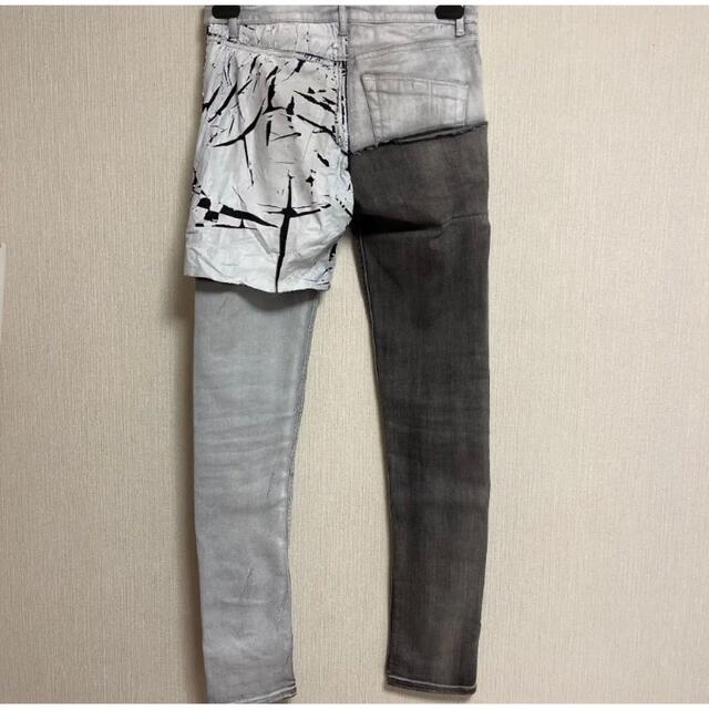 Rick Owens - 希少品 rick owens バイカラースキニーデニム 21aw Rick Owens - 希少品 rick owens バイカラースキニーデニム 21aw