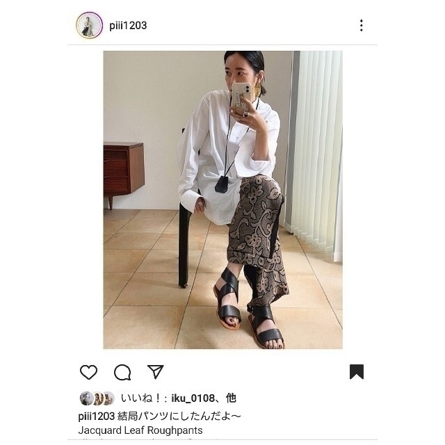 TODAYFUL - 【新品タグ付】TODAYFUL Jacquard Leaf Roughpantsの通販