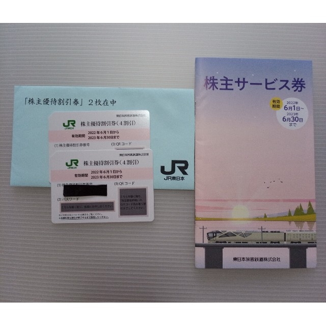 JR東日本　株主優待割引券2枚チケット