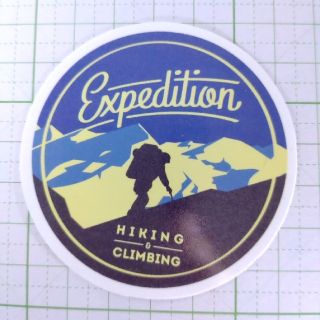 【488】Expedition 遠征 ハイキング クライミング 防水ステッカー(登山用品)