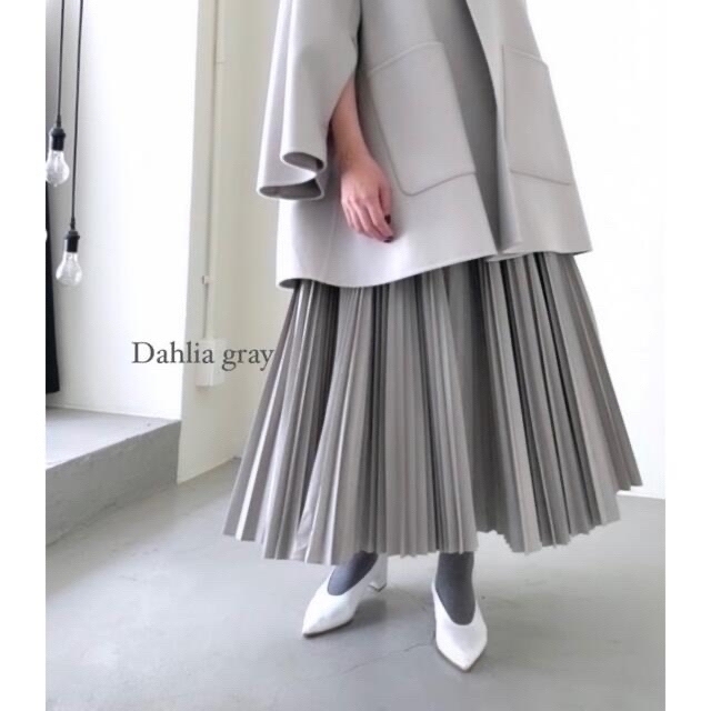 美品 SHE Tokyo Dahlia ロングスカート グレー プリーツ