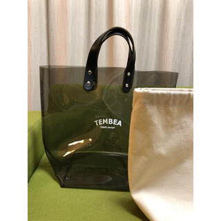 TEMBEA テンベア　PVCトート　Mサイズ　黒　ビニールバッグ