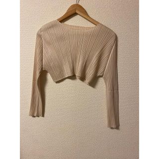 プリーツプリーズイッセイミヤケ(PLEATS PLEASE ISSEY MIYAKE)のissey miyake pleats please ショート丈　トップス(カットソー(長袖/七分))