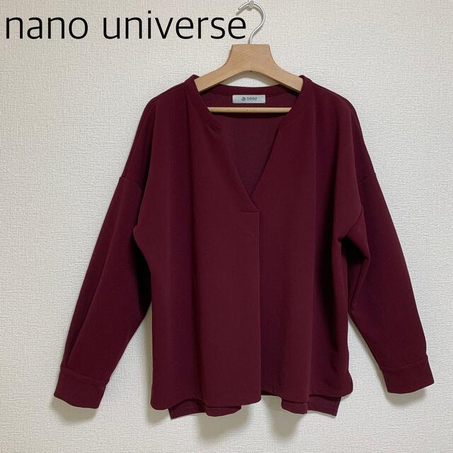 nano・universe(ナノユニバース)の【中古美品】nano universeスキッパーブラウス　フリーサイズ レディースのトップス(シャツ/ブラウス(長袖/七分))の商品写真