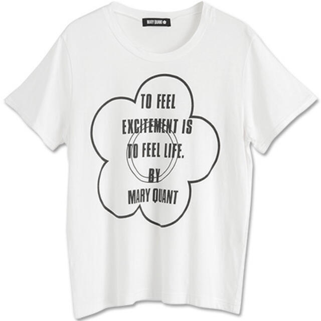 MARY QUANT(マリークワント)のマリークワント　メッセージTシャツ　白　オーバーサイズ レディースのトップス(Tシャツ(半袖/袖なし))の商品写真
