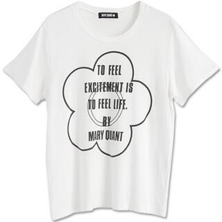 マリークワント(MARY QUANT)のマリークワント　メッセージTシャツ　白　オーバーサイズ(Tシャツ(半袖/袖なし))