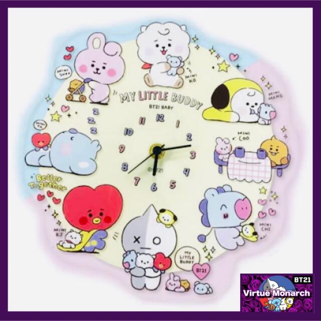 BT21(ビーティーイシビル)のBT21  アクリル壁掛け時計　クロック　BTS インテリア/住まい/日用品のインテリア小物(掛時計/柱時計)の商品写真