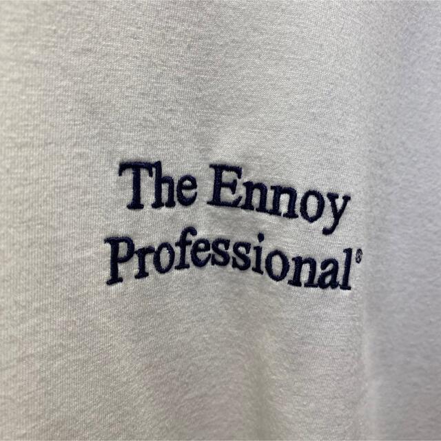 ennoy Tシャツ ホワイト× ネイビー XL - Tシャツ/カットソー(半袖/袖なし)