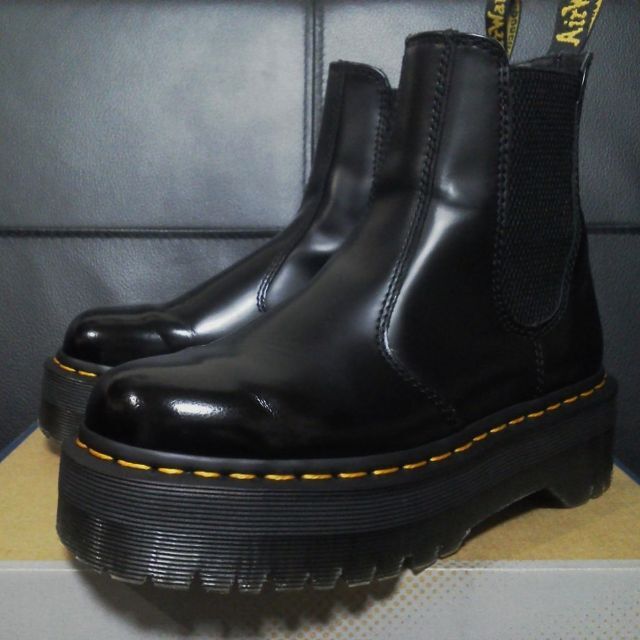 ブラックサイズDr.Martens 2976QUAD UK3 厚底 サイドゴア チェルシー