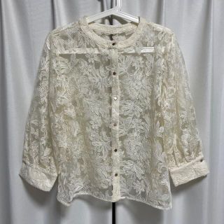 ザラ(ZARA)のノーブランド　2way 花柄レース　ブラウス　LLサイズ(シャツ/ブラウス(長袖/七分))