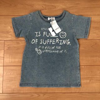 ニードルワークスーン(NEEDLE WORK SOON)のニードルワークス　スマイルインディゴTシャツ 110 120(Tシャツ/カットソー)