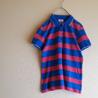 ラコステ(LACOSTE)のLACOSTE ボーダー ポロシャツ 42(ポロシャツ)