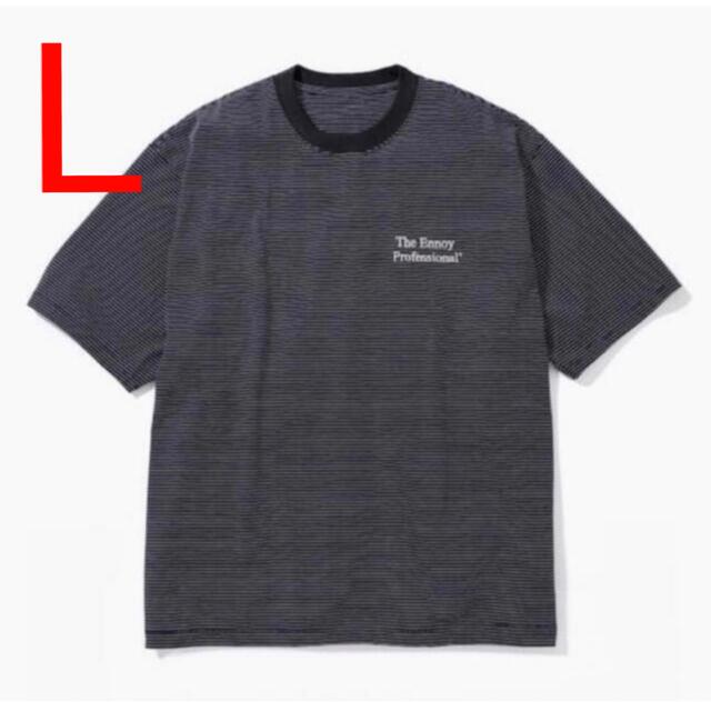 黒色 Lエンノイ ennoy Border T-Shirt BLACK 【正規品直輸入