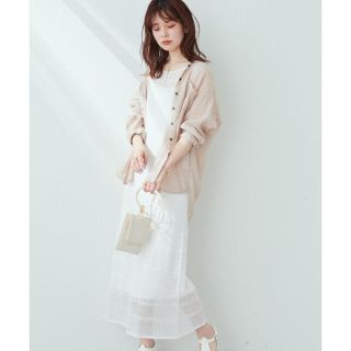 ナチュラルクチュール(natural couture)のnatural couture レース編みオシャレ透かしニットワンピース 完売(ロングワンピース/マキシワンピース)