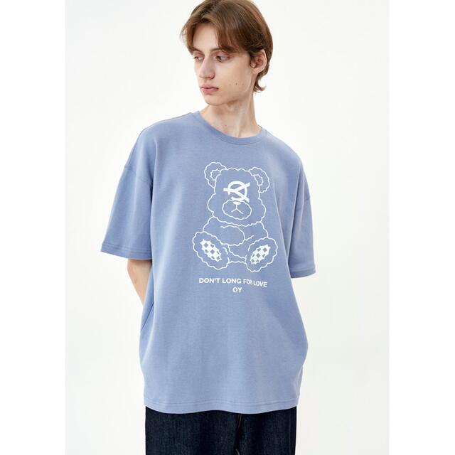 OY オーワイ ODOLLYオードリー くま クマ 半袖Tシャツ ブルー