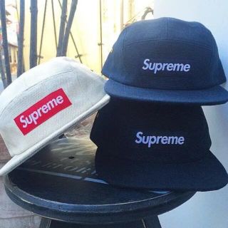 supreme 13SS canvas camp cap ネイビー