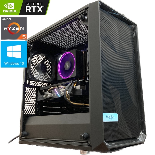 ゲーミングPC Ryzen5 3500 RTX2060 フラクタルデザイン