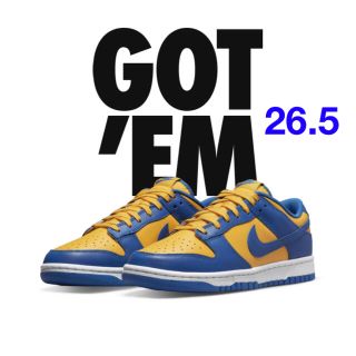 ナイキ(NIKE)のNIKE ダンクlow BLUE JAY AND UNIVERSITY GOLD(スニーカー)