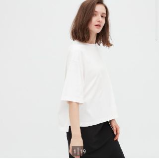 ユニクロ(UNIQLO)のユニクロ　オーバーサイズT　五分袖(Tシャツ(半袖/袖なし))