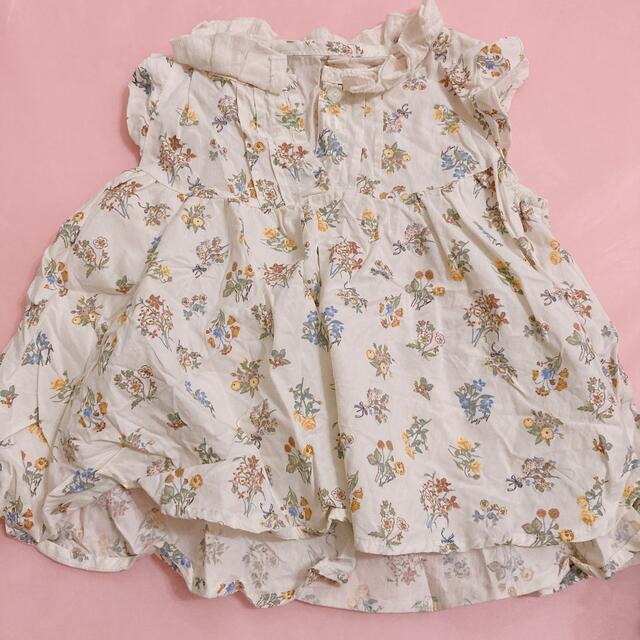 futafuta(フタフタ)のバースデイ 花柄チュニック キッズ/ベビー/マタニティのキッズ服女の子用(90cm~)(Tシャツ/カットソー)の商品写真